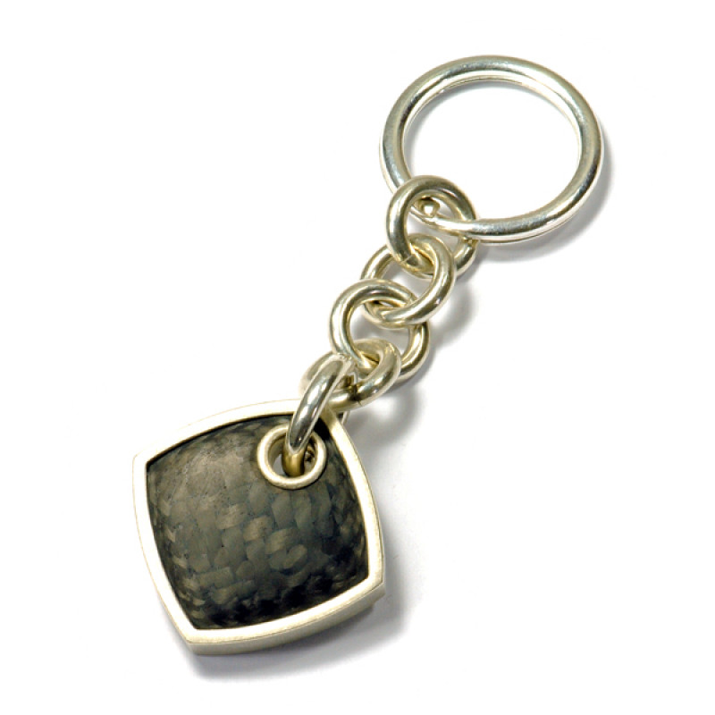 Schlüsselanhänger Silber Carbon (250175)